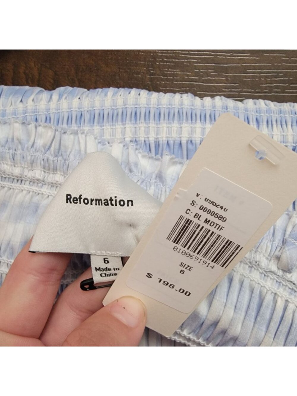 Reformation Kerrie Dress Vintage Charming Gingham Cottagecore Twee Womens 6 - Picture 7 of 8